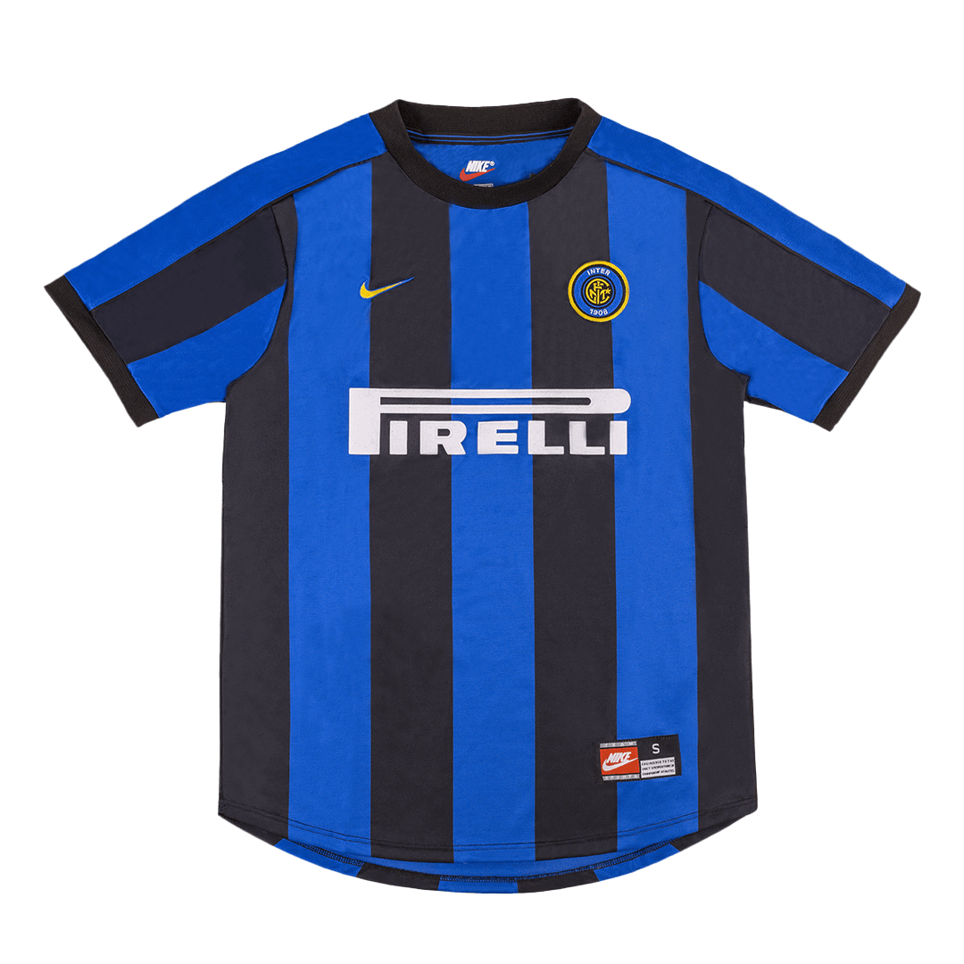 Retro Inter Milan Mens Home Soccer Jersey 1999/00 Blue&Black