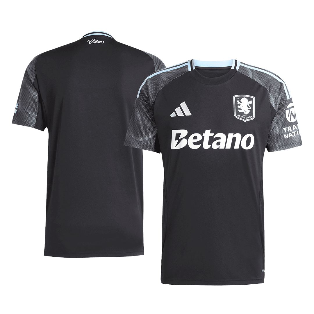 Aston Villa Mens Away Soccer Jersey 2025/26 Black