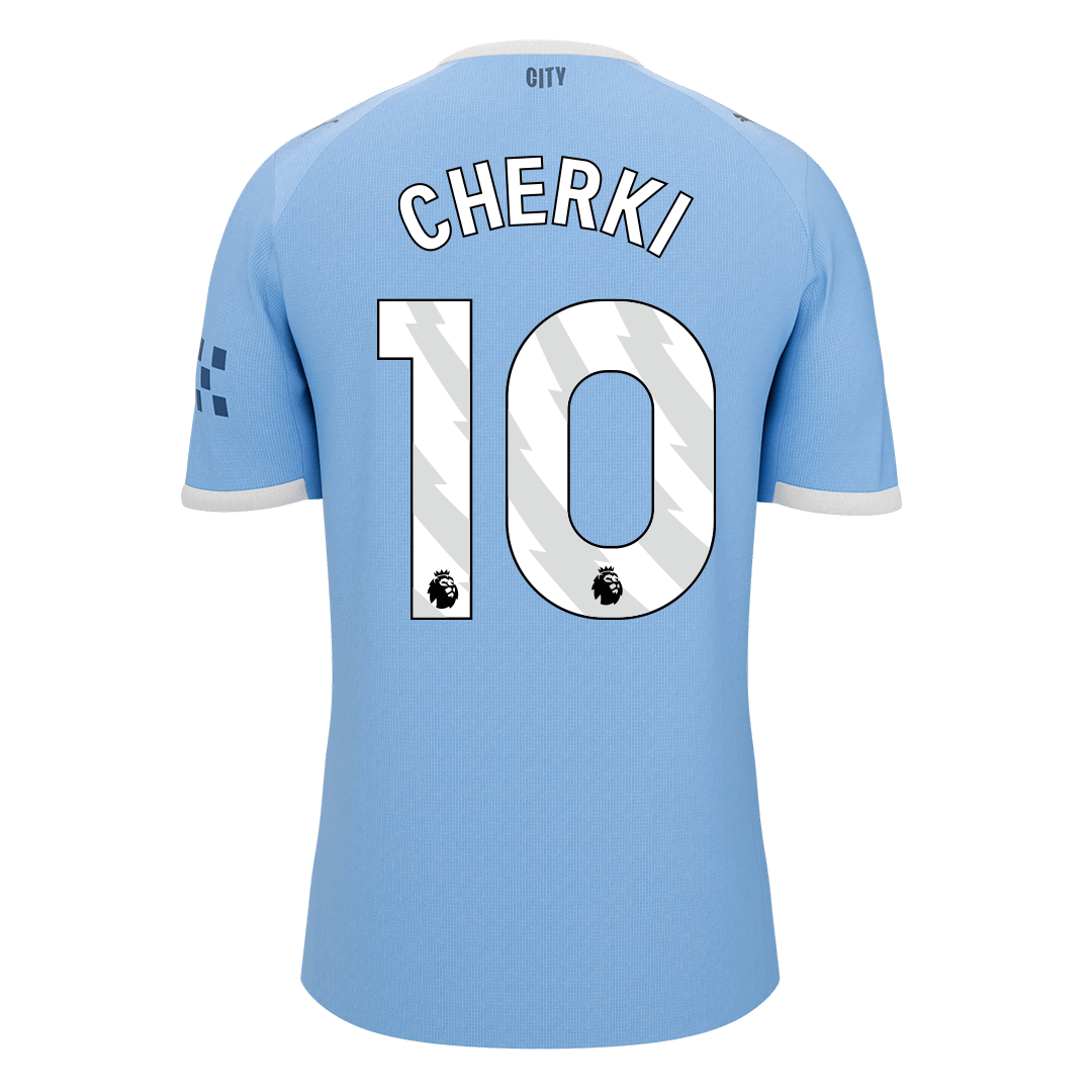 CHERKI #10 Manchester City Mens Home Soccer Jersey 2025/26 Blue [PREMIUM]