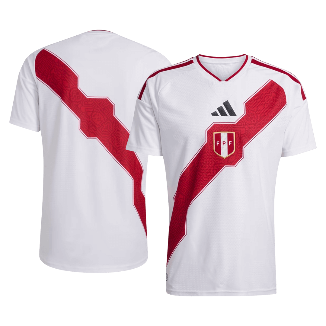 Peru Mens Home Soccer Jersey World Cup 2026 White