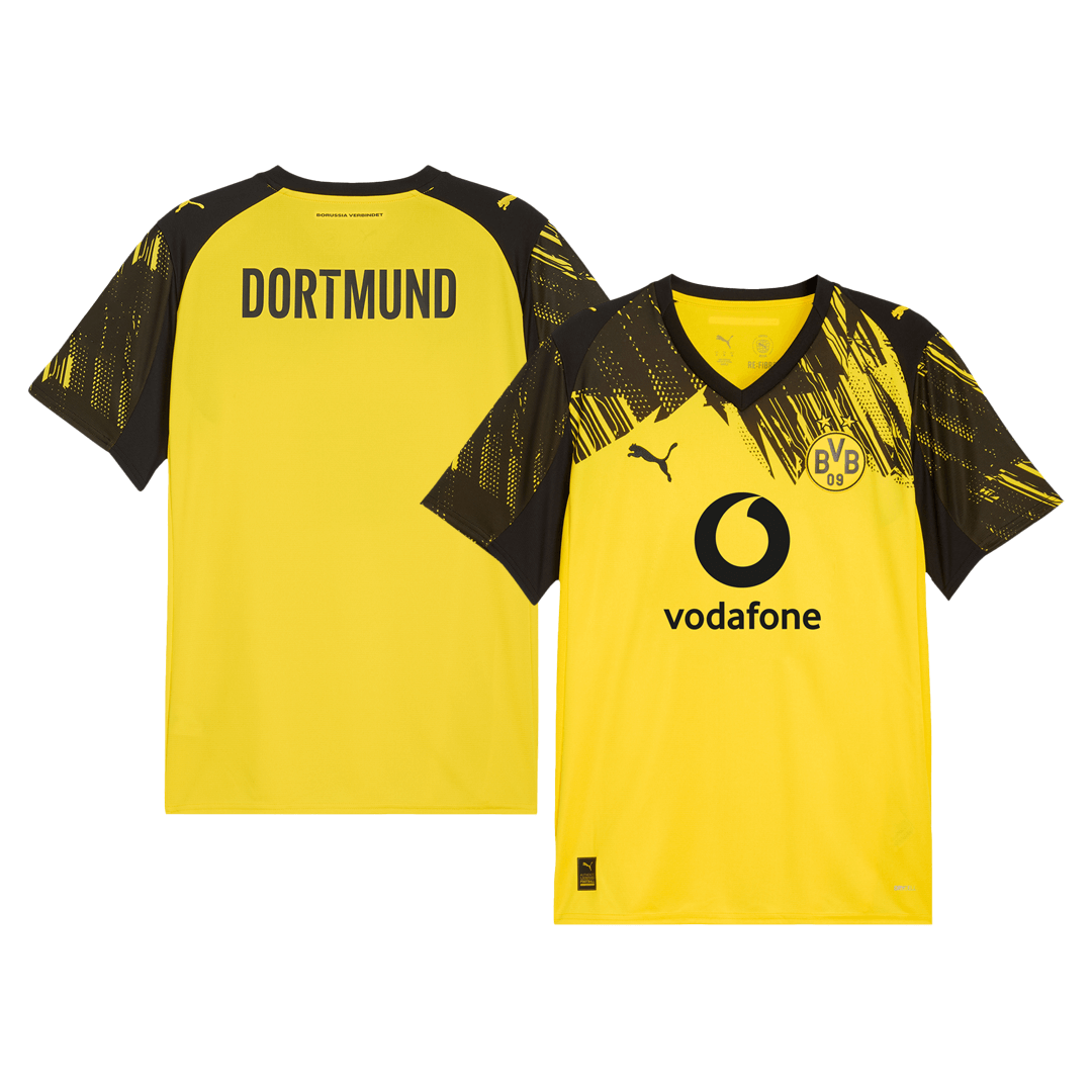 Borussia Dortmund Mens Home Soccer Jersey 2025/26 Yellow