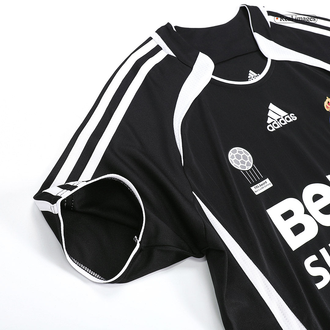 Retro Real Madrid Mens Away Soccer Jersey 2006/07 Black