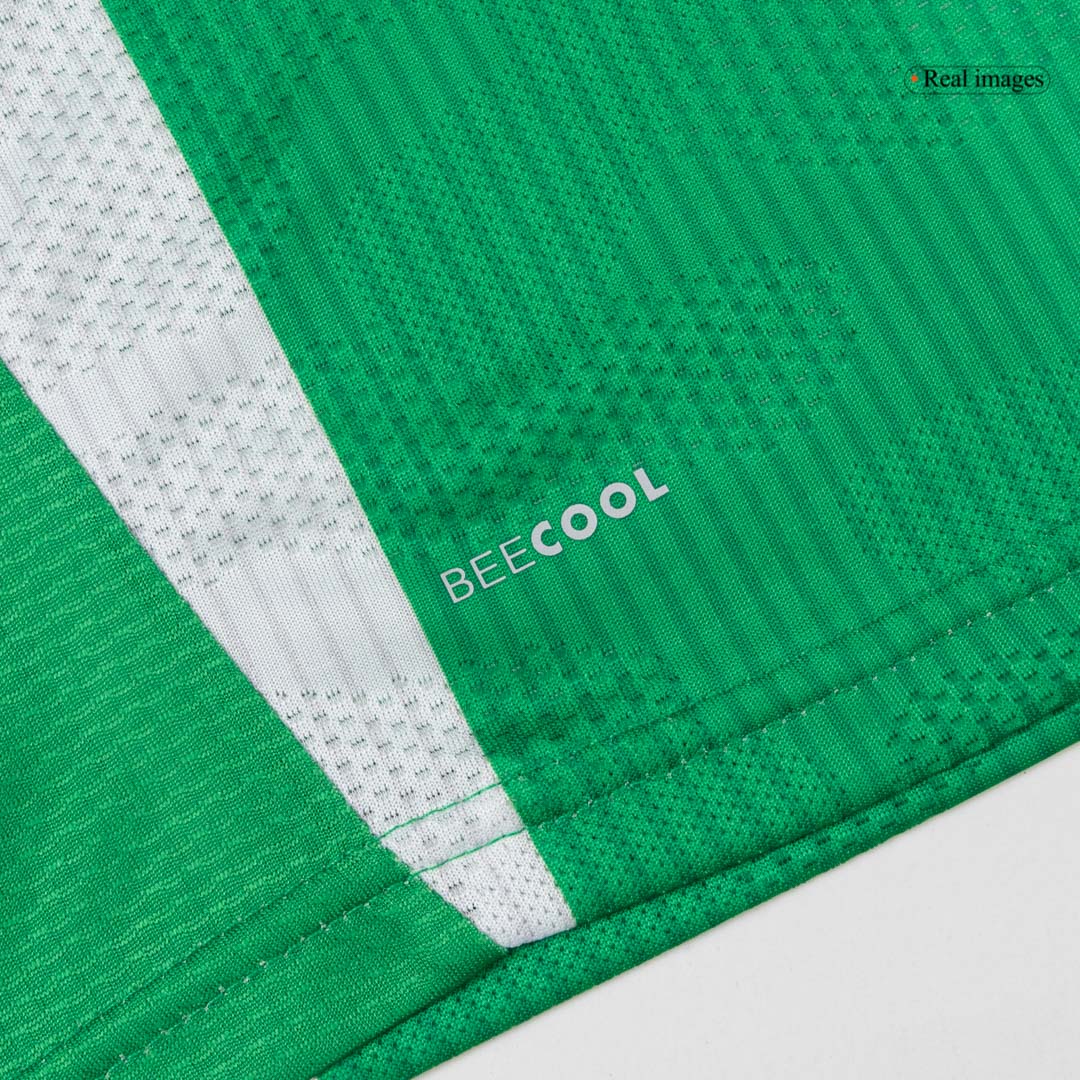 Real Betis Mens Home Long Sleeve Soccer Jersey 2025/26 Green&White