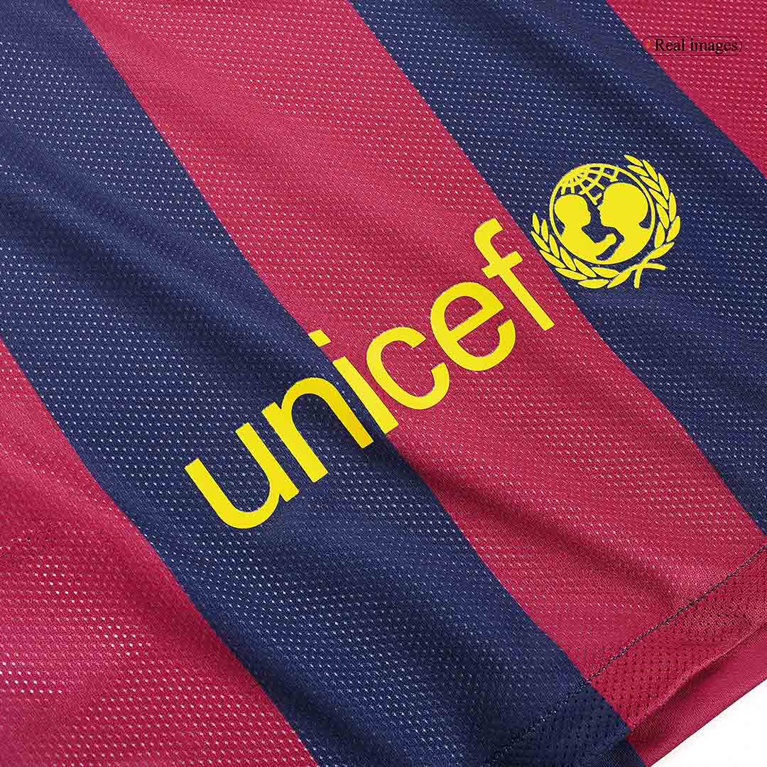 Retro MESSI #10 Barcelona Mens Home Soccer Jersey 2014/15