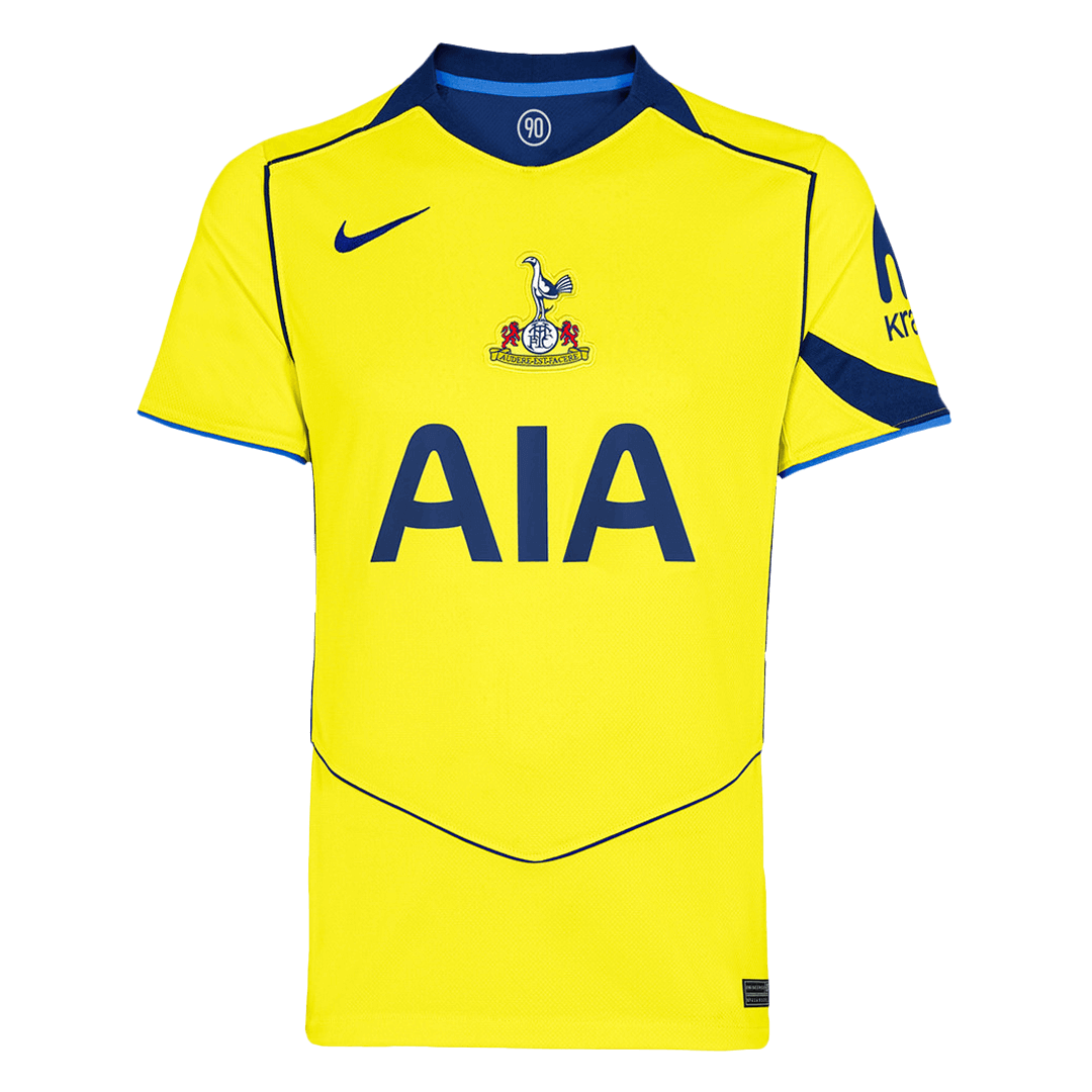 Tottenham Hotspur Mens Third Away Soccer Jersey 2025/26 Yellow