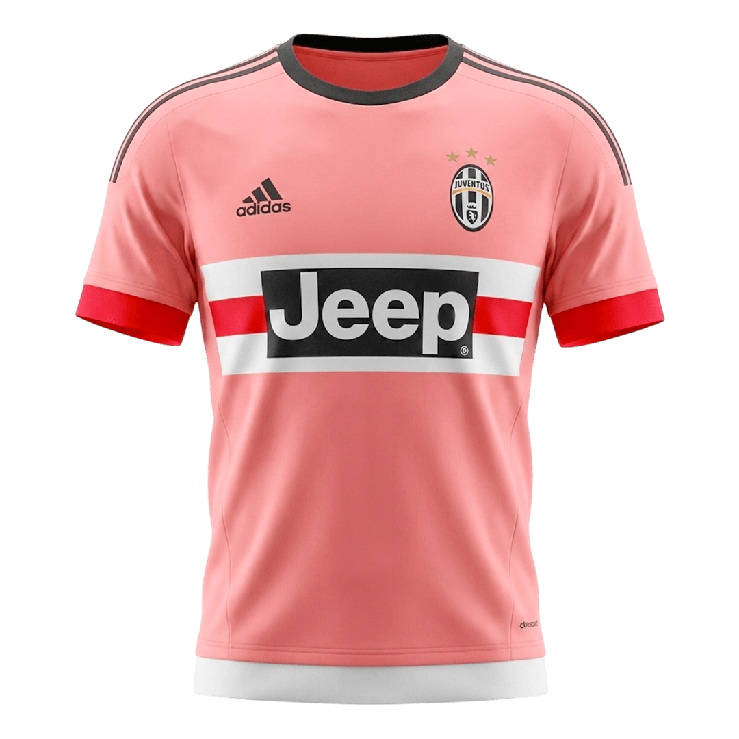 Retro Juventus Mens Away Soccer Jersey 2015/16 Pink