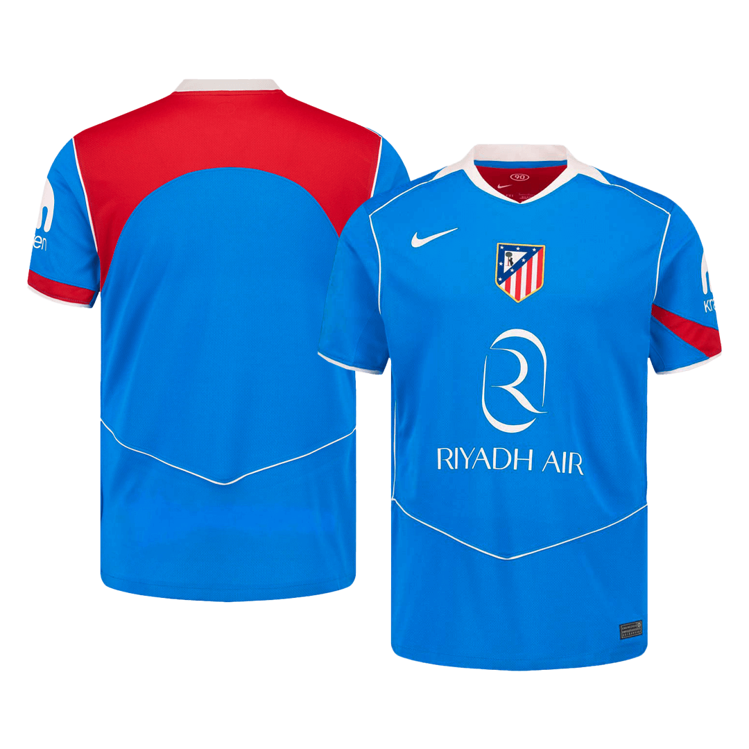 Atletico Madrid Mens Third Away Soccer Jersey 2025/26 Blue