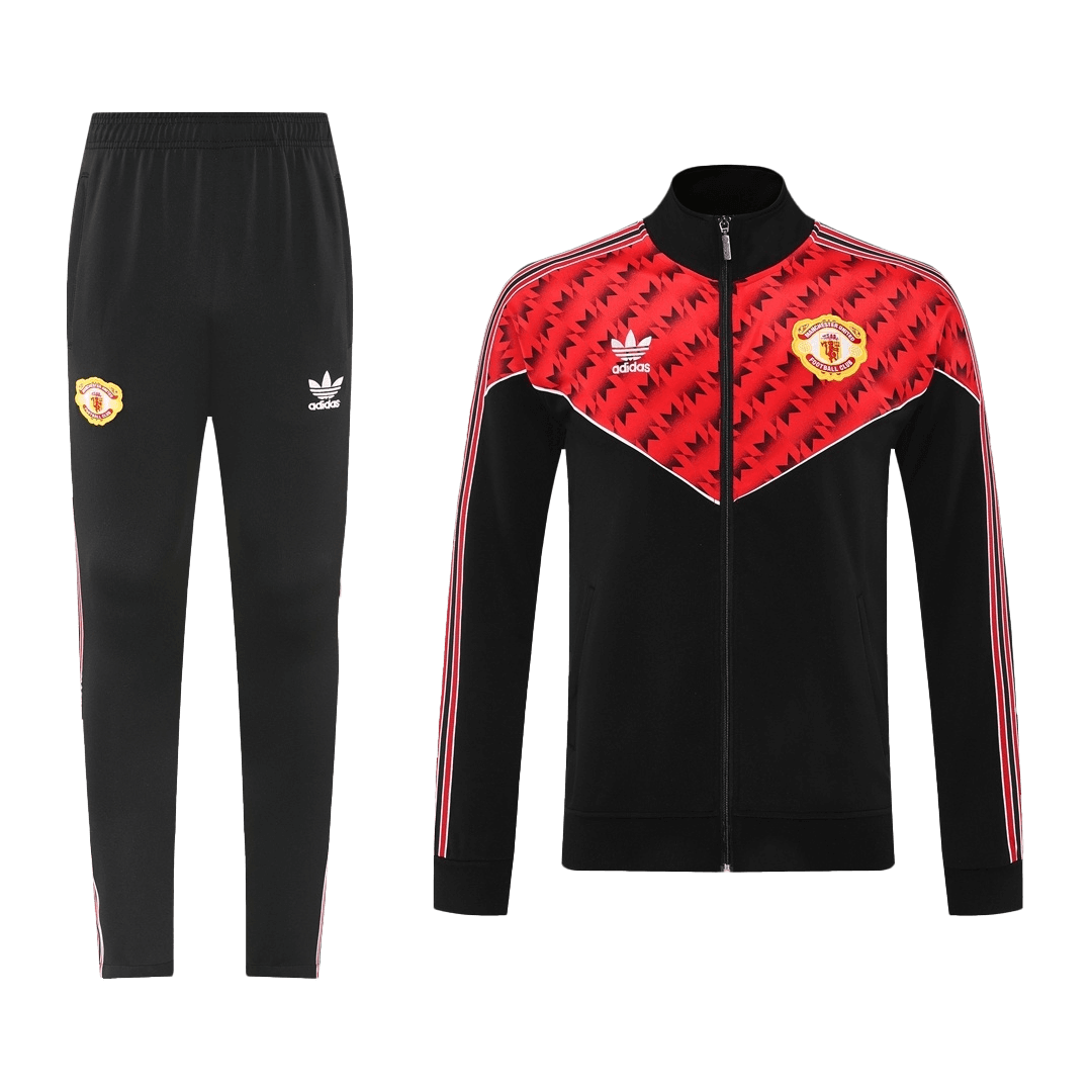 Manchester United Mens Training Tracksuit Kit 2025/26 Red&Black