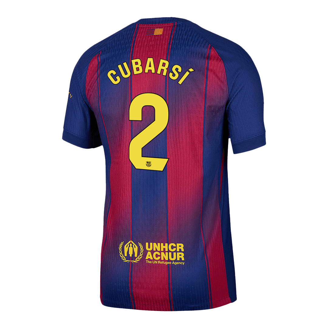 CUBARSÍ #2 Barcelona Mens Home Soccer Jersey 2025/26 Red&Blue - Player Version