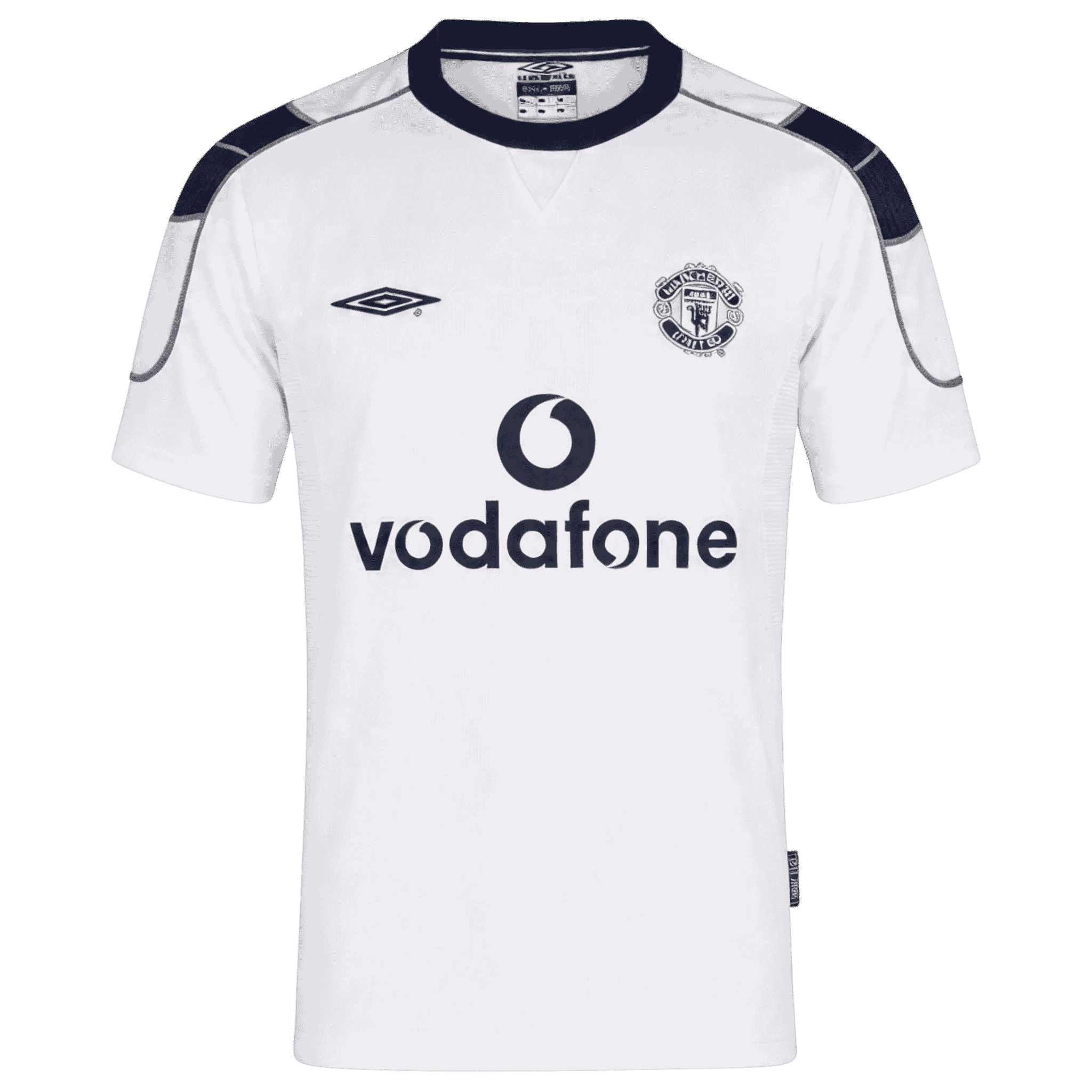 Retro Manchester United Mens Away Soccer Jersey 2000/01 White