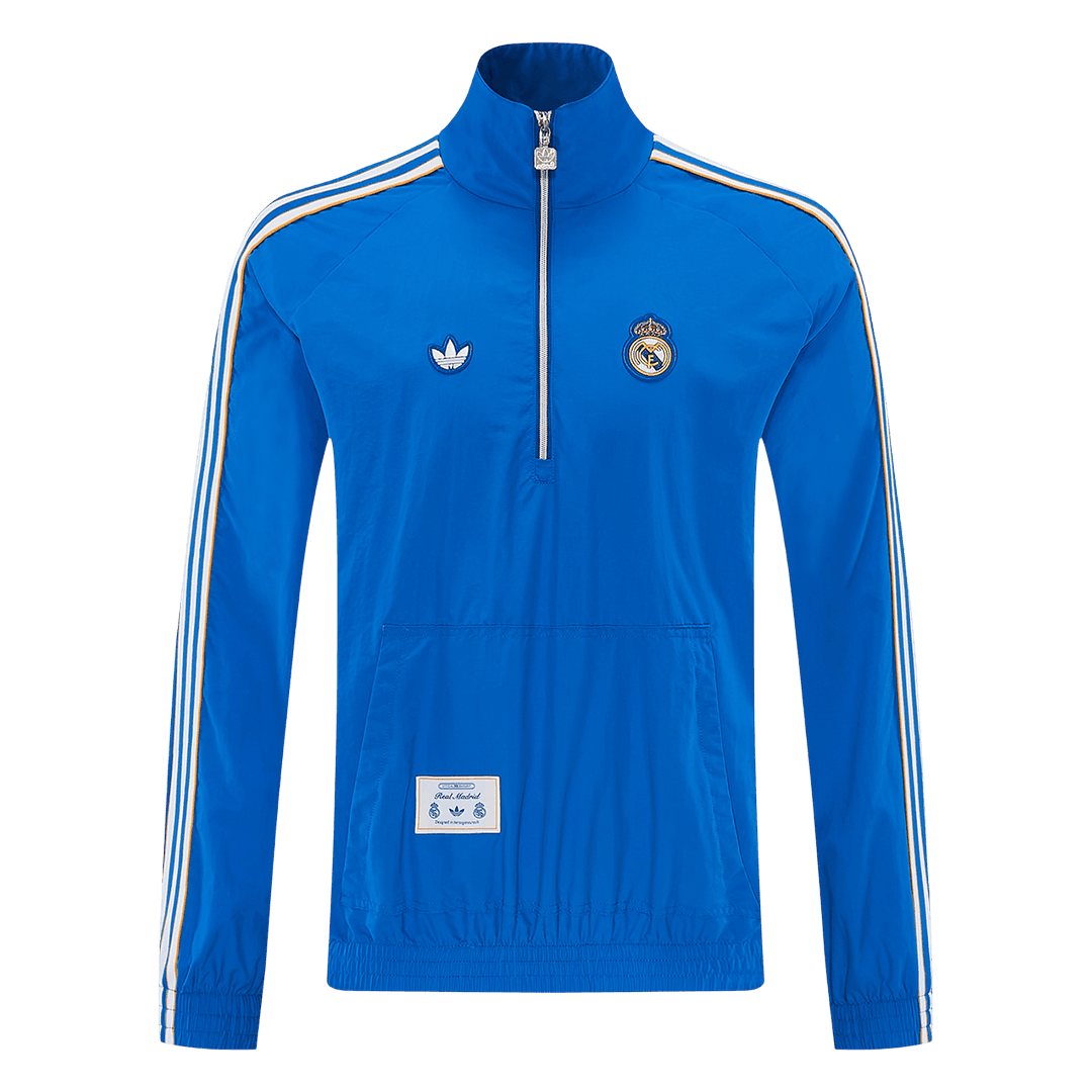Real Madrid Mens Windbreaker Jacket 2026 Blue