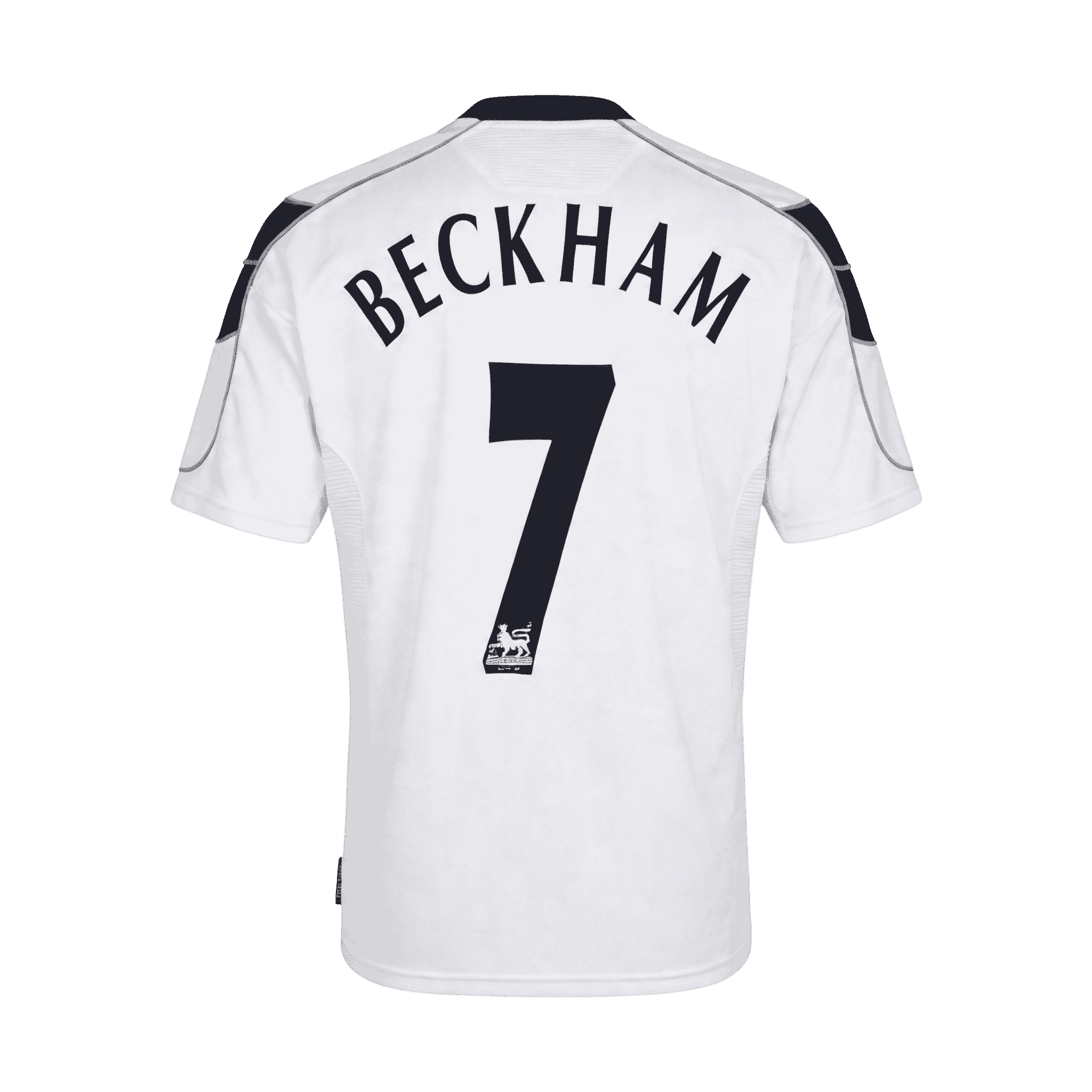Retro BECKHAM #7 Manchester United Mens Away Soccer Jersey 2000/01 White