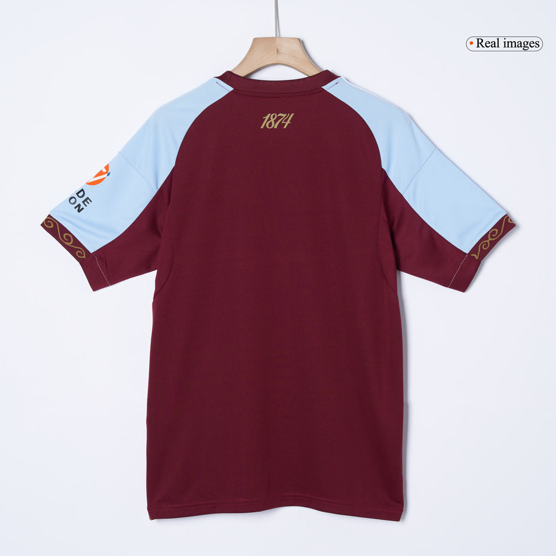 Aston Villa Mens Home Soccer Jersey 2025/26 Red