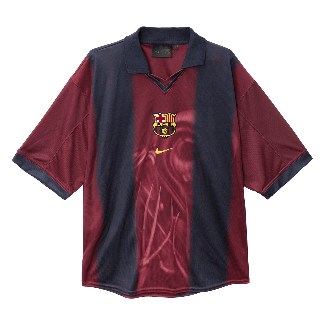 Retro Barcelona Mens Home Soccer Jersey 2000/01 Red&Blue