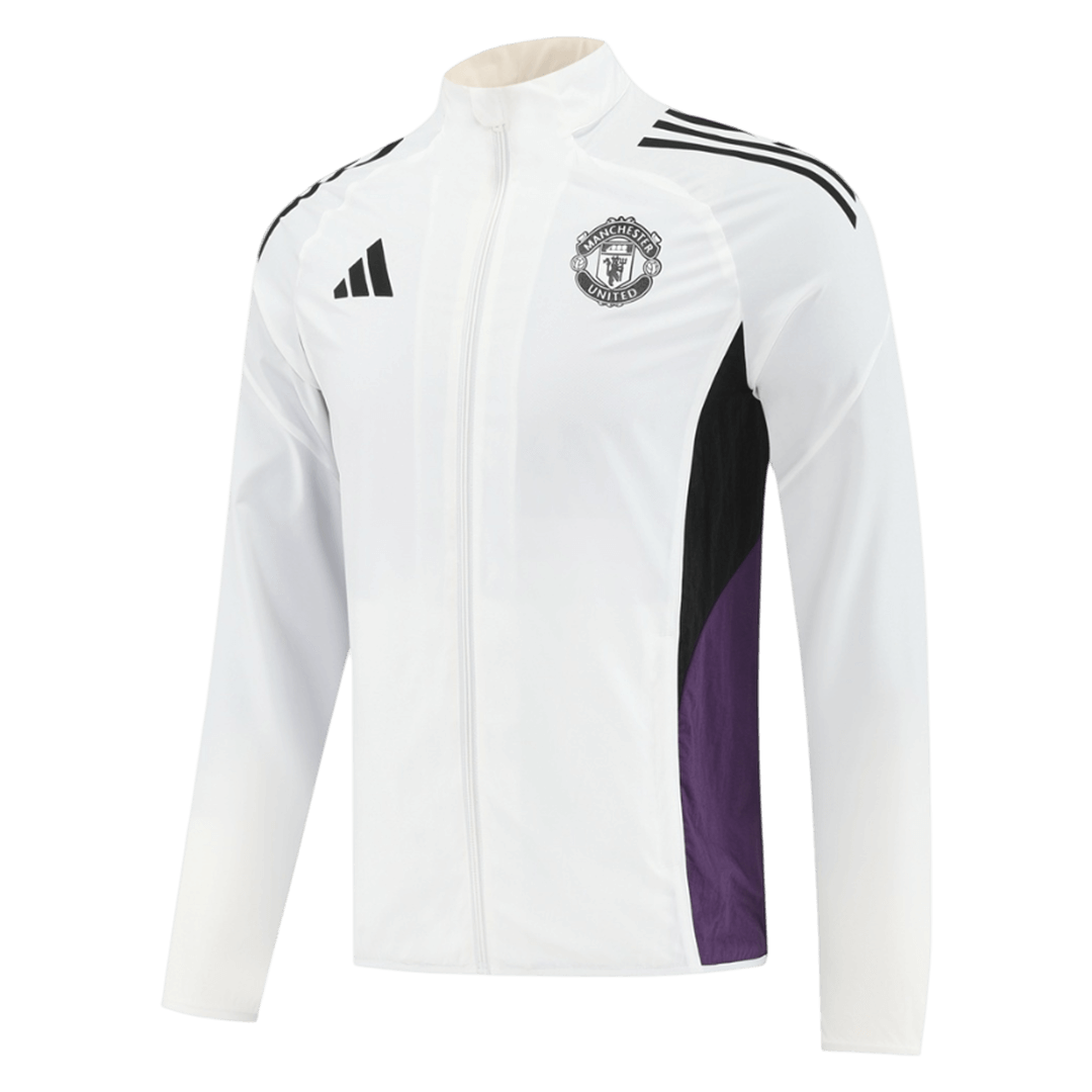 Manchester United Mens Windbreaker Jacket 2025/26 White