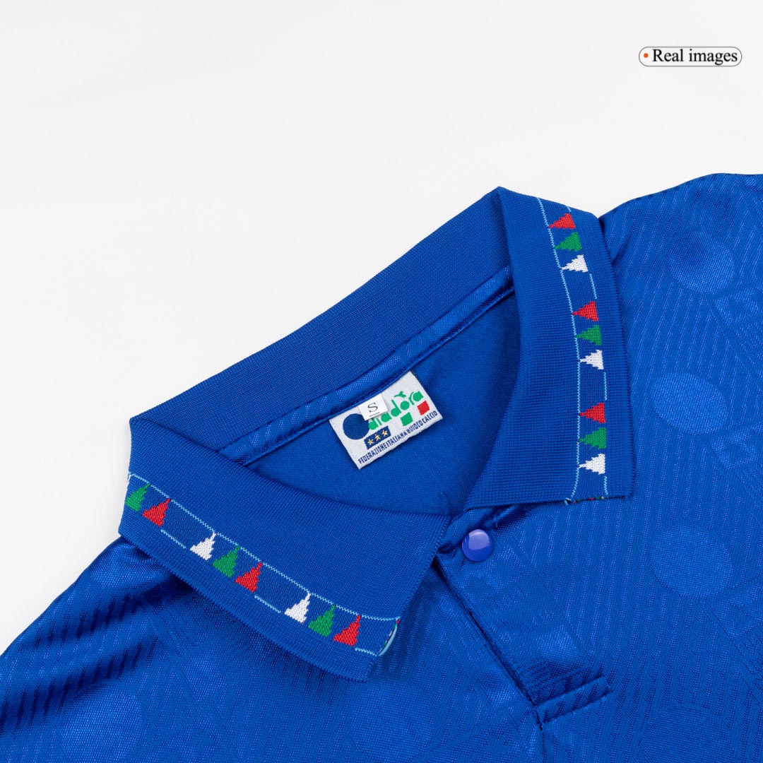 Retro Italy Mens Home Soccer Jersey 1994 Blue