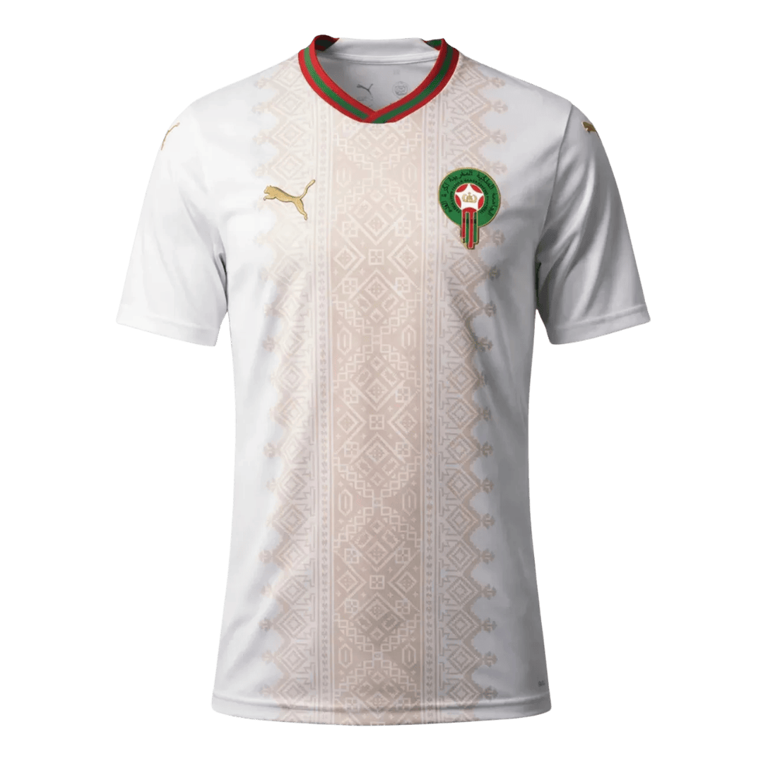 Morocco Mens Away Soccer Jersey World Cup 2026 White
