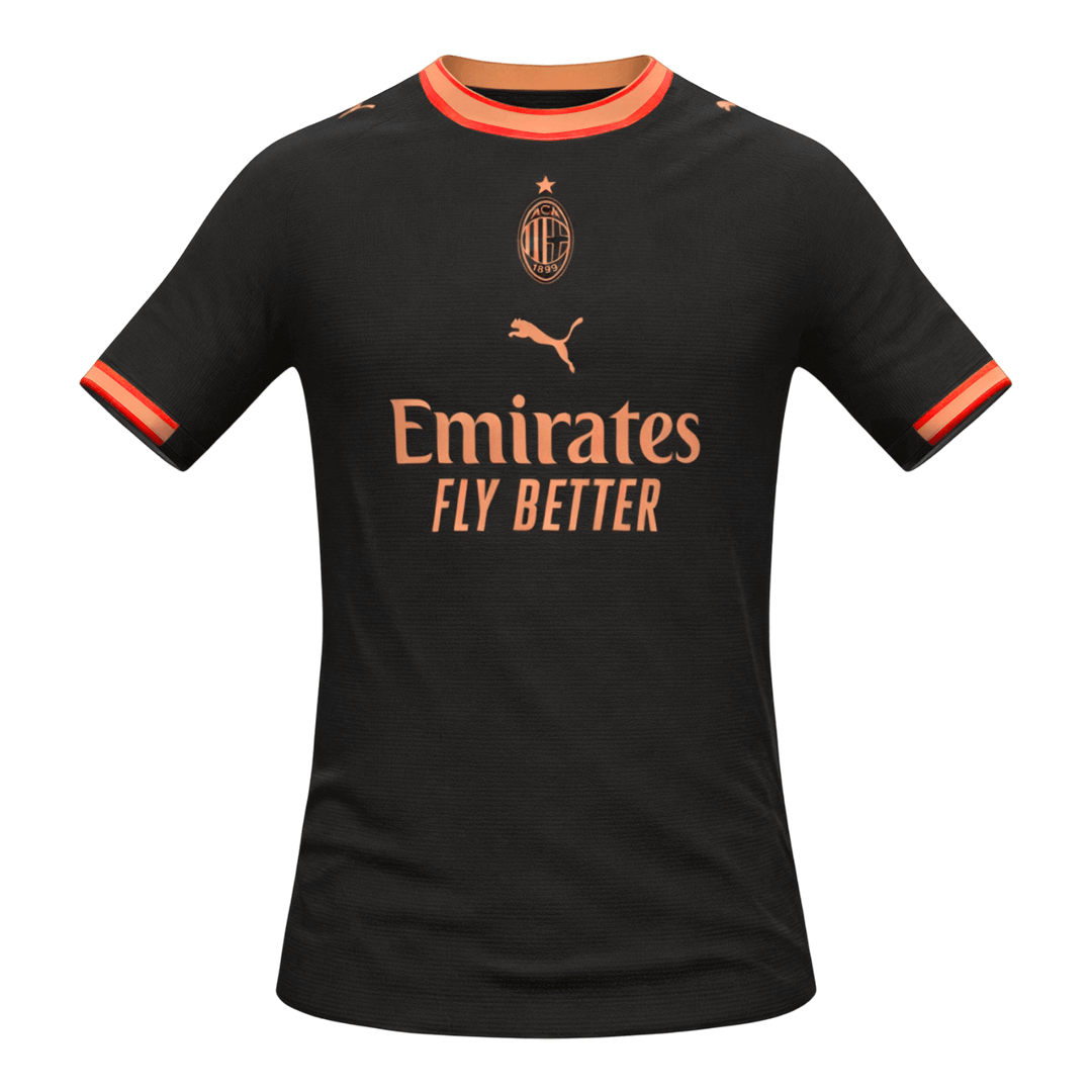 AC Milan Mens Third Away Soccer Jersey 2026/27 Red&Black
