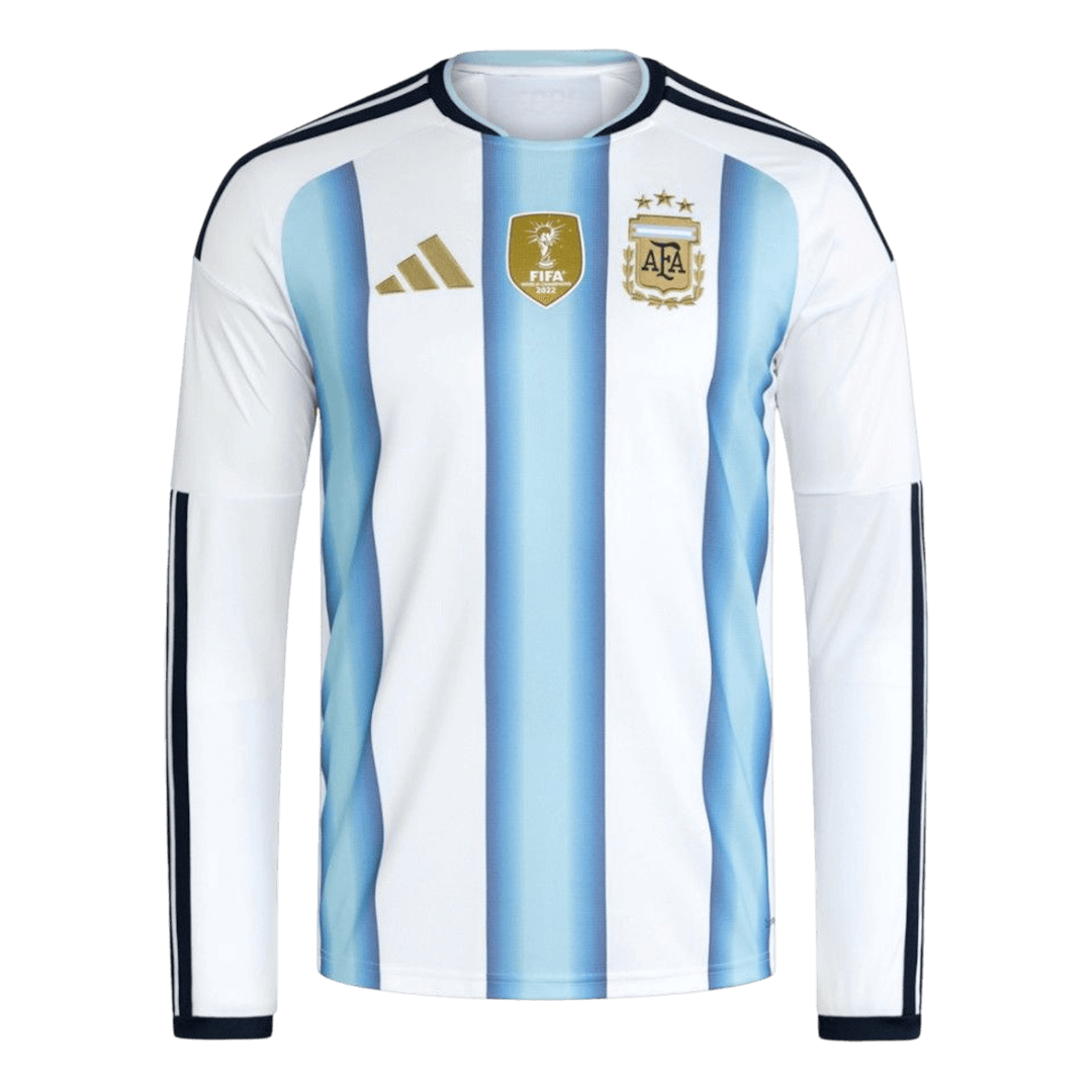 Argentina Mens Home Long Sleeve Soccer Jersey World Cup 2026 Blue&White