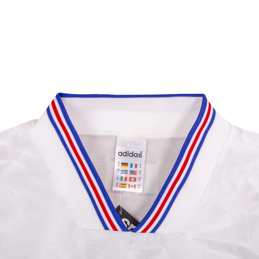 Retro France Mens Away Soccer Jersey 1996 White