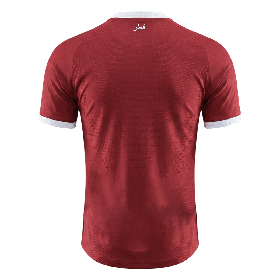 Qatar Mens Home Soccer Jersey World Cup 2026 Red - Player Version