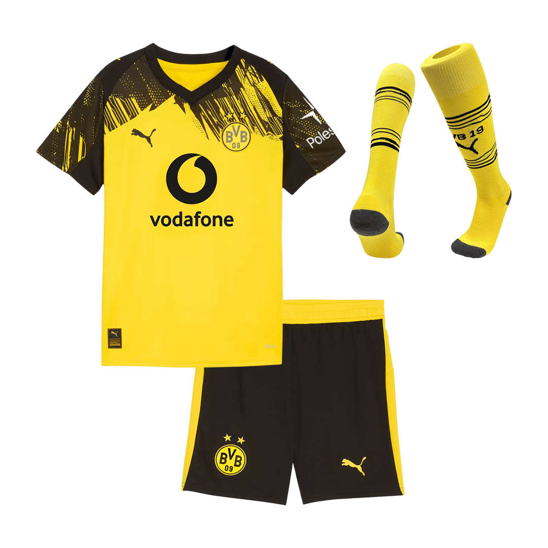 Borussia Dortmund Kids Home Soccer Full Set 2025/26 Yellow