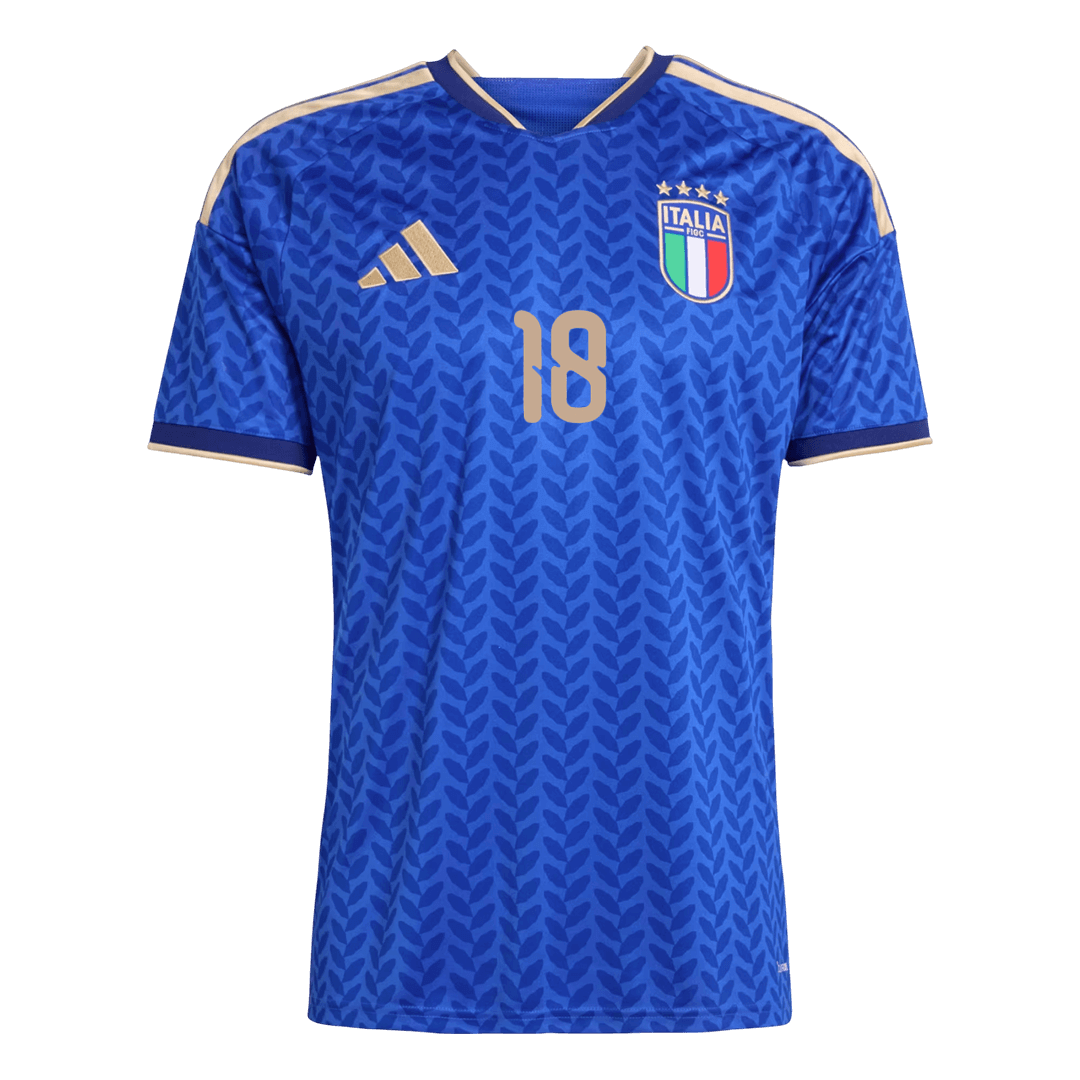 BARELLA #18 Italy Mens Home Soccer Jersey World Cup 2026 Blue [PREMIUM]