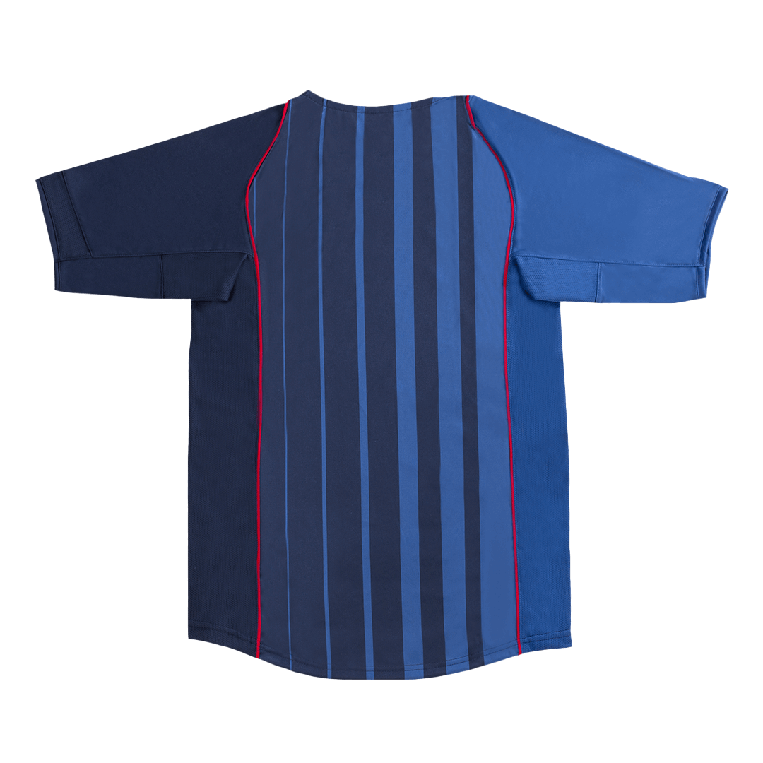 Retro Barcelona Mens Away Soccer Jersey 2004/05 Blue