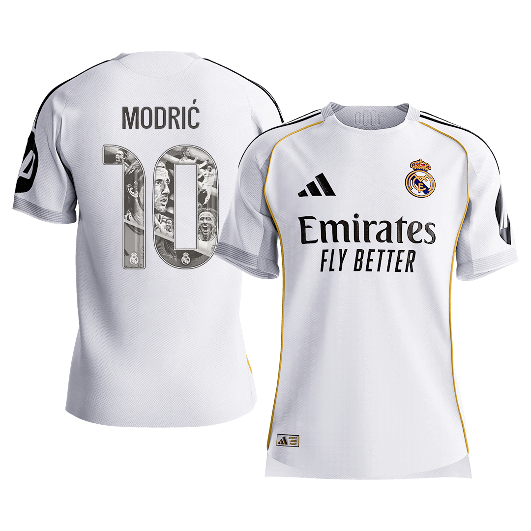 MODRIĆ Special #10 Real Madrid Mens Home Soccer Jersey 2025/26 White - Player Version [PREMIUM]