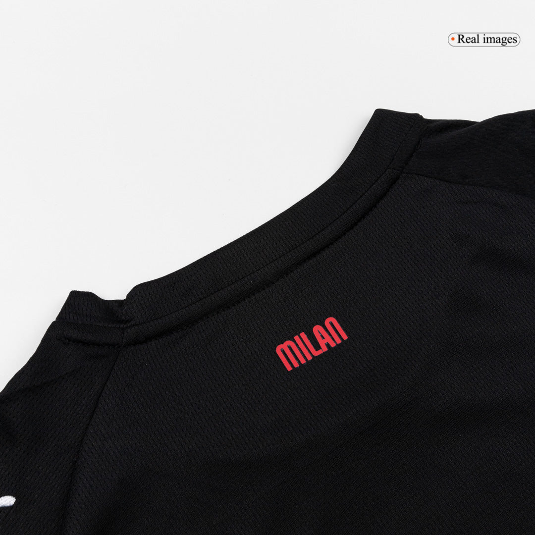 AC Milan Mens Home Long Sleeve Soccer Jersey 2025/26 Red&Black