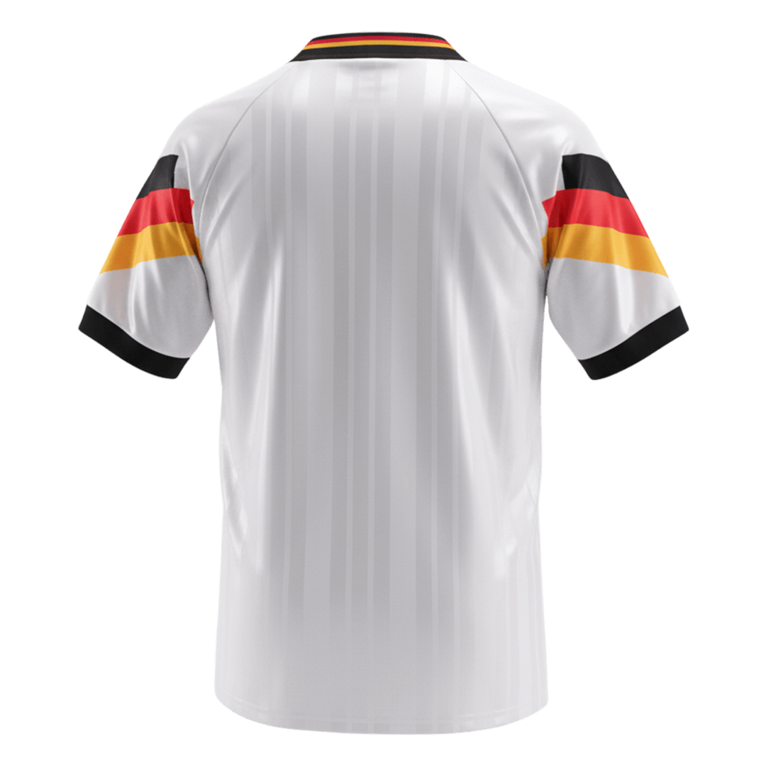 Retro Germany Mens Home Soccer Jersey 1992 White
