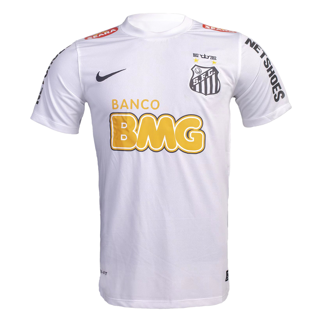 Retro Santos FC Mens Home Soccer Jersey 2011/12 White