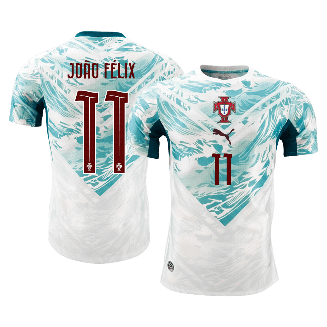 JOÃO FÉLIX #11 Portugal Mens Away Soccer Jersey World Cup 2026 White&Green - Player Version
