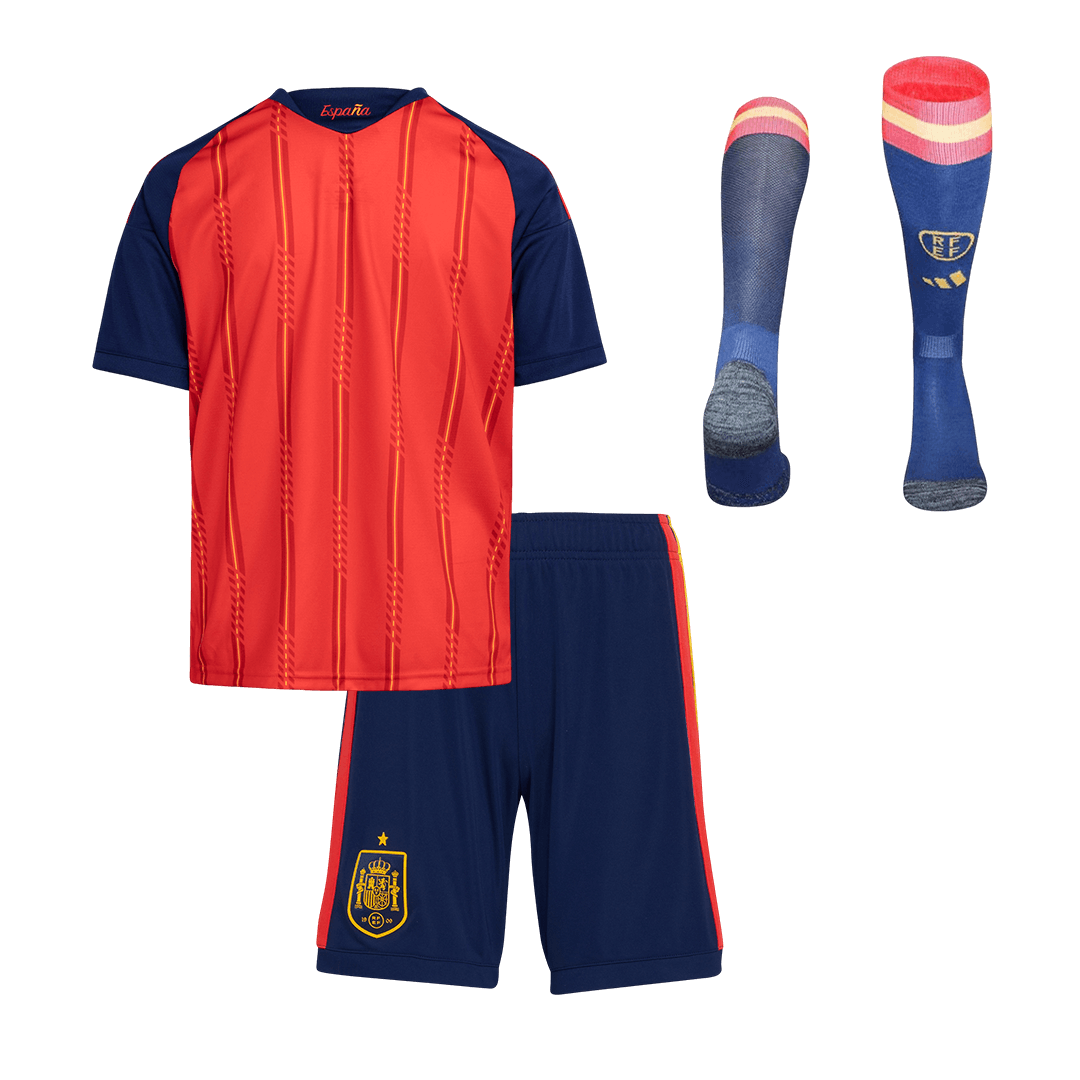 Spain Kids Home Soccer Full Set World Cup 2026 Red [PREMIUM]