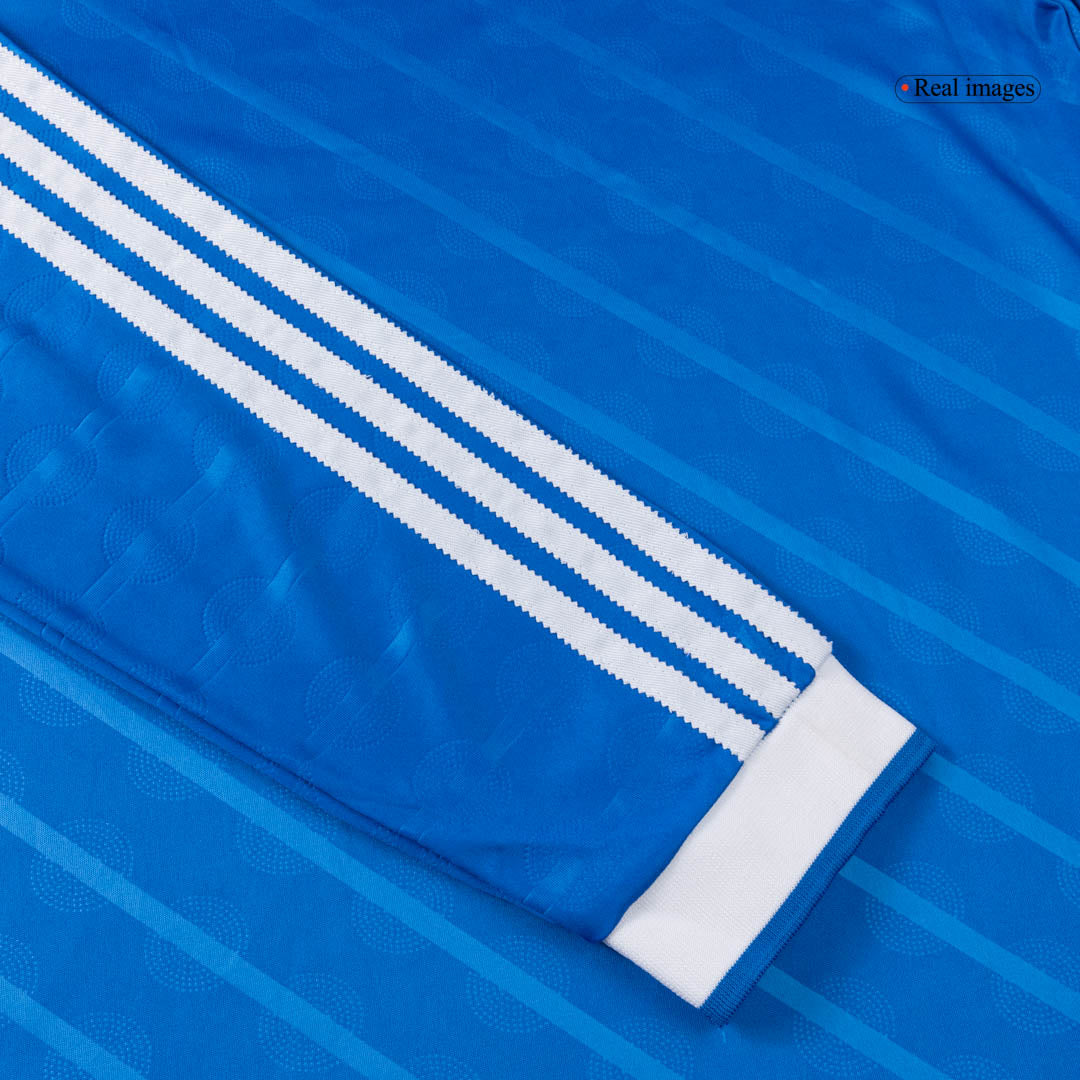 Real Madrid Mens Third Away Long Sleeve Soccer Jersey 2025/26 Blue