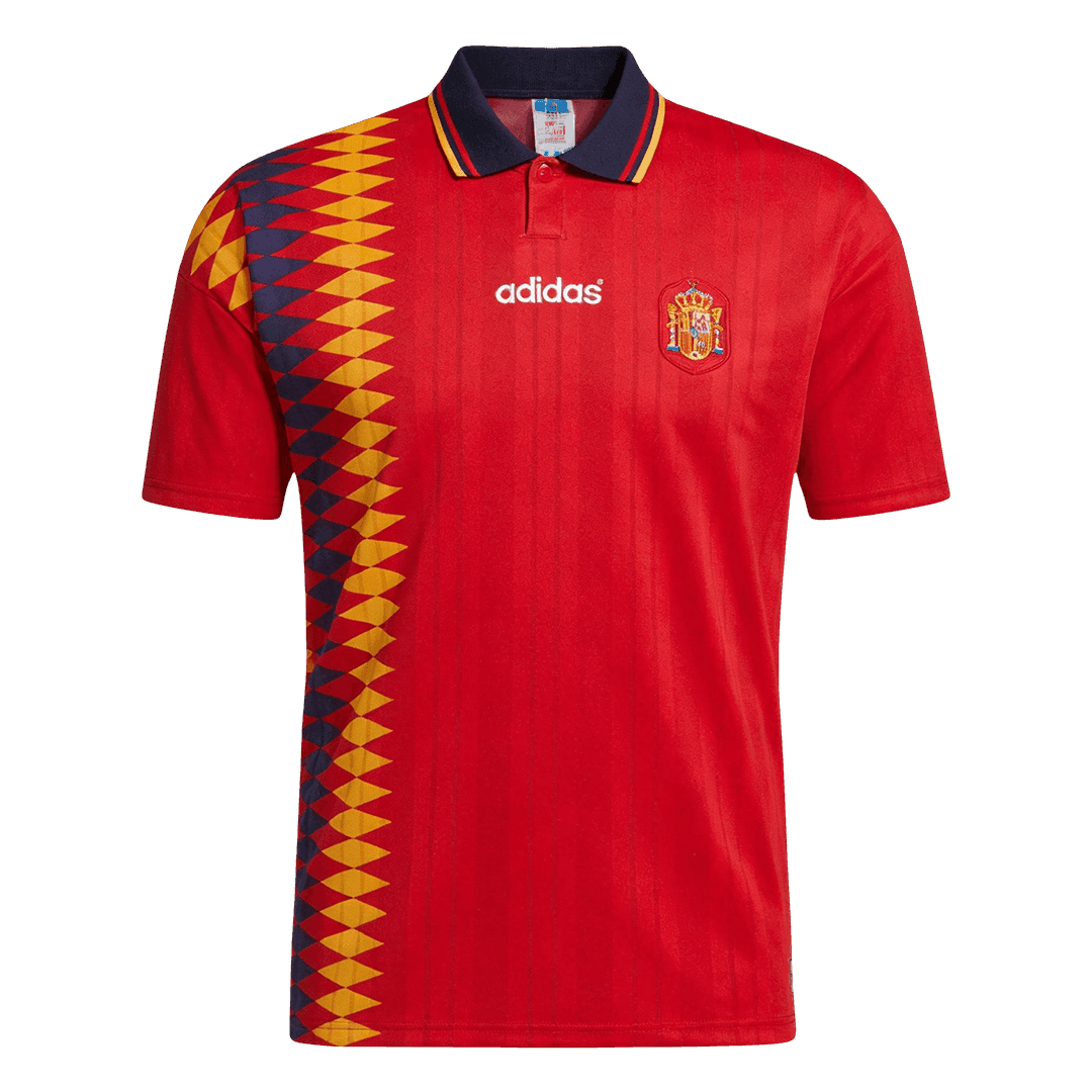 Retro Spain Mens Home Soccer Jersey 1994 Red