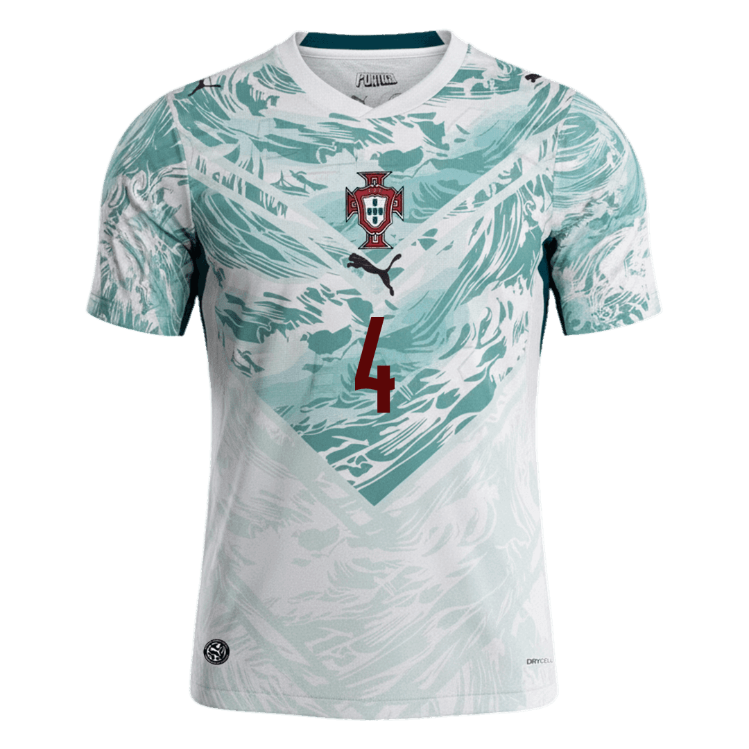 RÚBEN DIAS #4 Portugal Mens Away Soccer Jersey World Cup 2026 White&Green