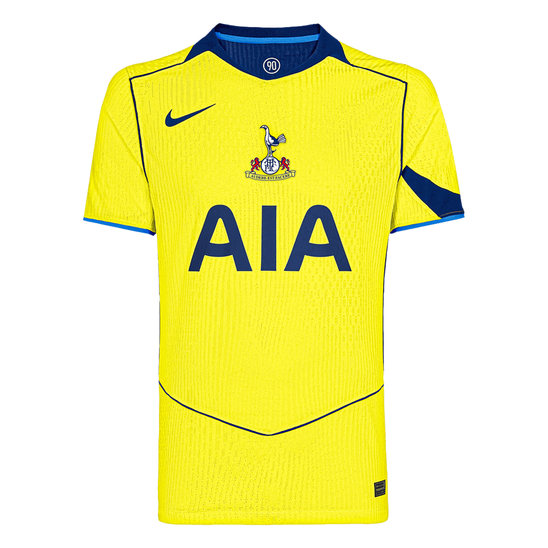 Tottenham Hotspur Mens Third Away Soccer Jersey 2025/26 Yellow - Player Version