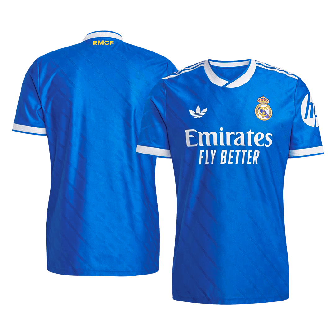 Real Madrid Mens Third Away Soccer Jersey 2025/26 Blue - Player Version