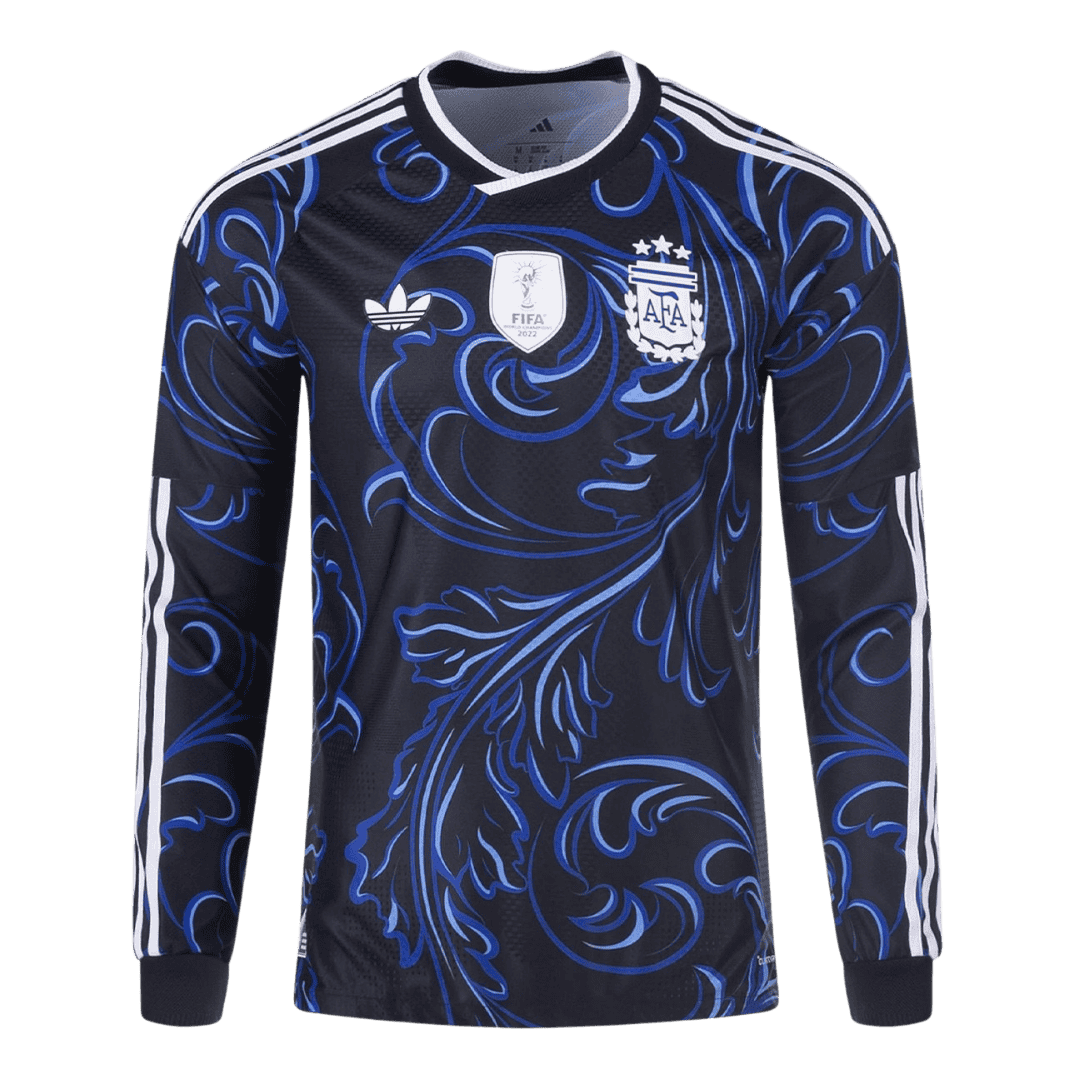 Argentina Mens Away Long Sleeve Soccer Jersey 2026 Navy