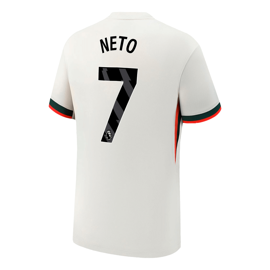 NETO #7 Chelsea Mens Away Soccer Jersey 2025/26 White