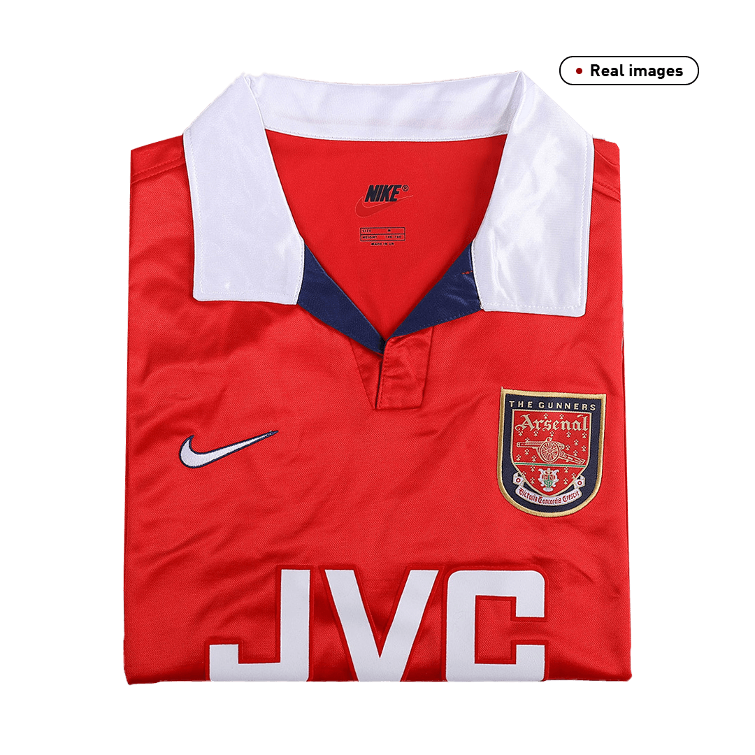 Retro Arsenal Mens Home Soccer Jersey 1998/99 Red&White
