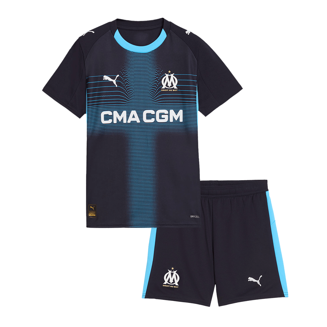 Marseille Kids Away Soccer Kit 2025/26 Navy