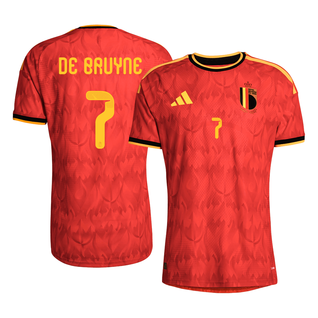 DE BRUYNE #7 Belgium Mens Home Soccer Jersey World Cup 2026 Red - Player Version