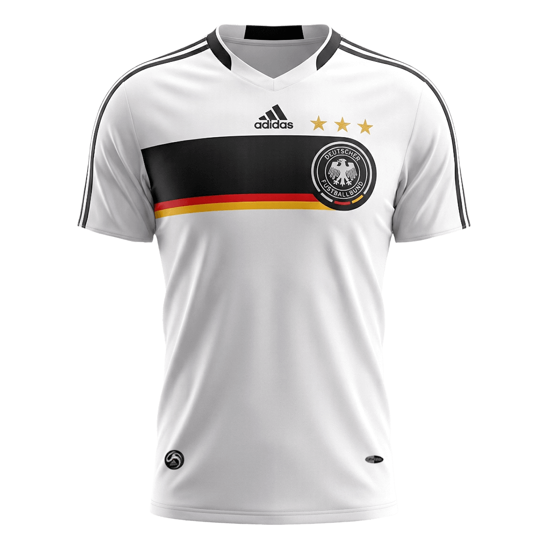 Retro Germany Mens Home Soccer Jersey 2008 White