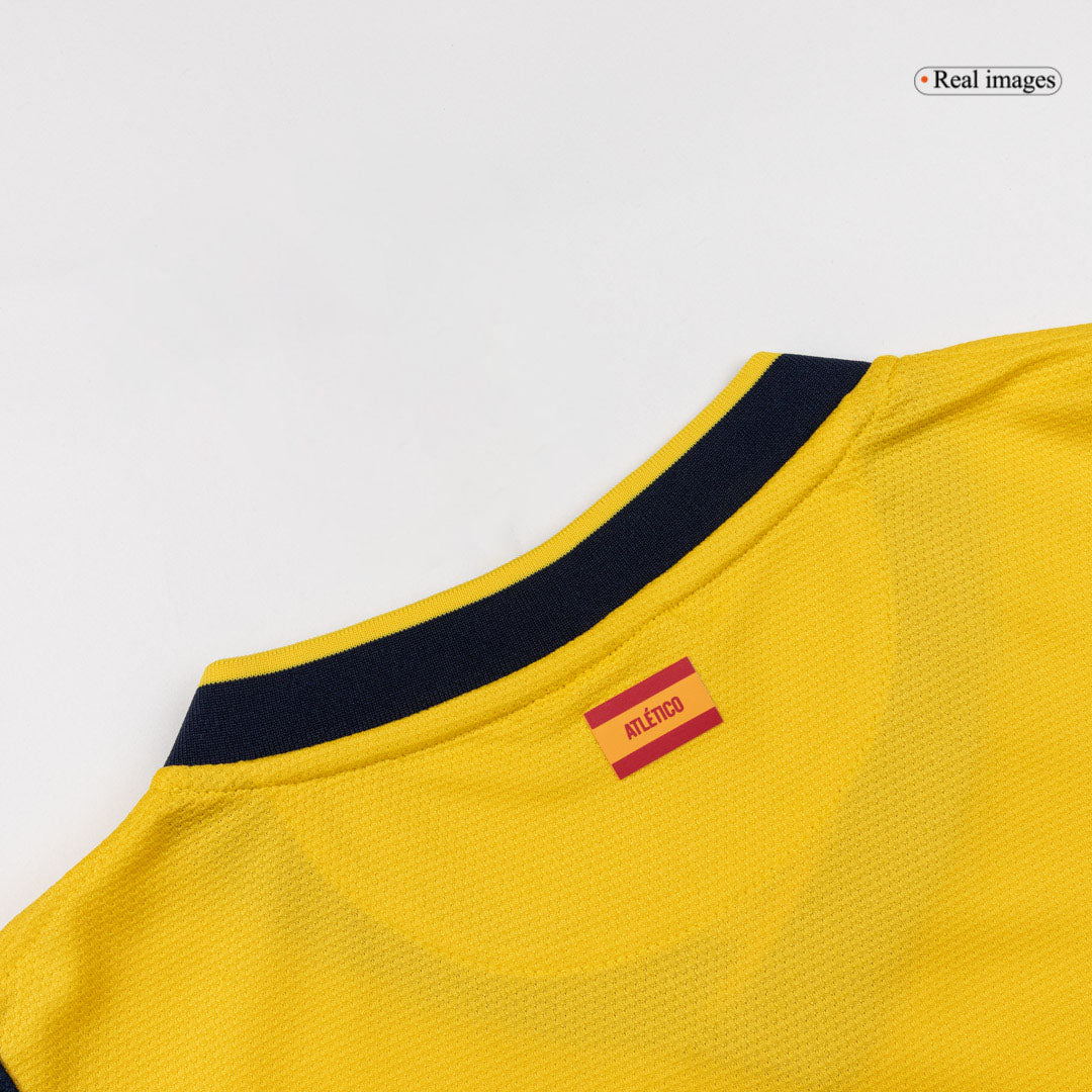 Retro Atletico Madrid Mens Away Soccer Jersey 2013/14 Yellow