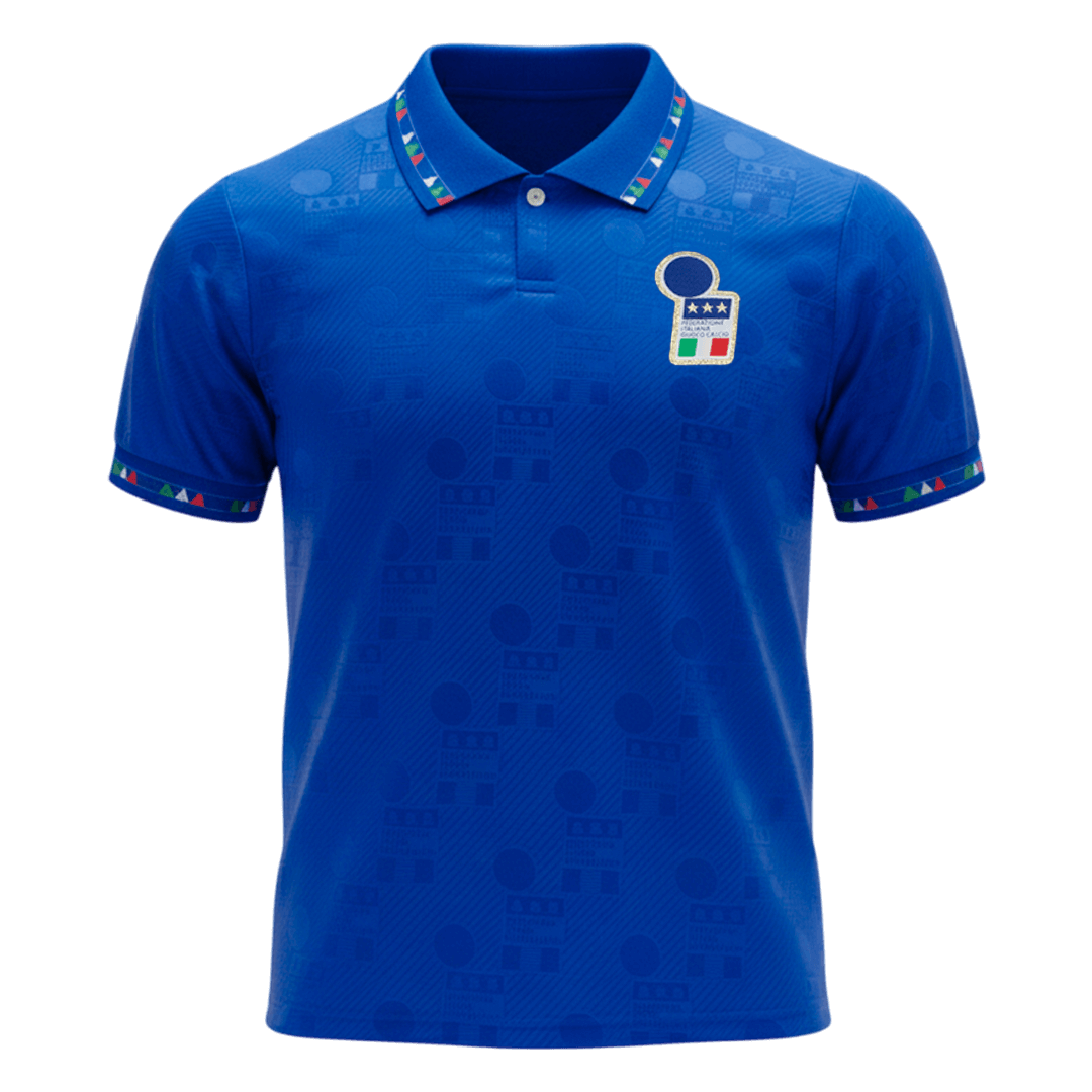 Retro Italy Mens Home Soccer Jersey 1994 Blue