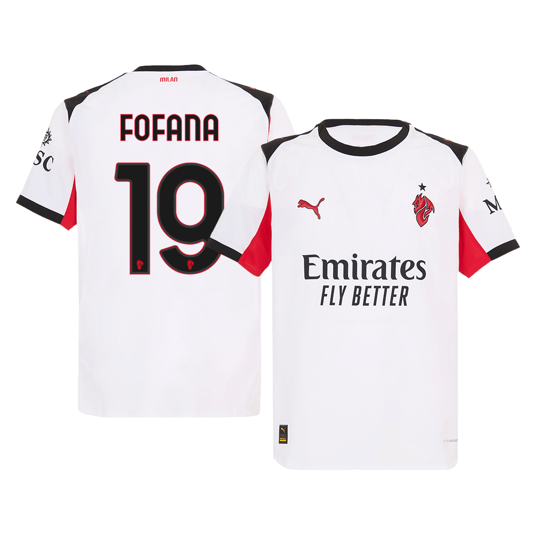 FOFANA #19 AC Milan Mens Away Soccer Jersey 2025/26 White - Player Version
