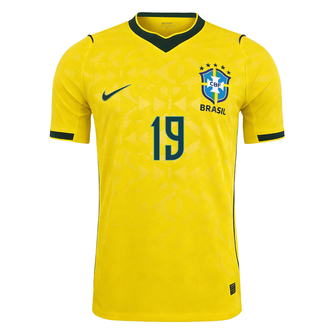 ENDRICK #19 Brazil Mens Home Soccer Jersey World Cup 2026 Yellow - Player Version