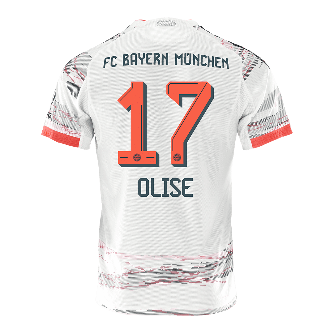 OLISE #17 Bayern Munich Mens Away Soccer Jersey 2025/26 White - Player Version